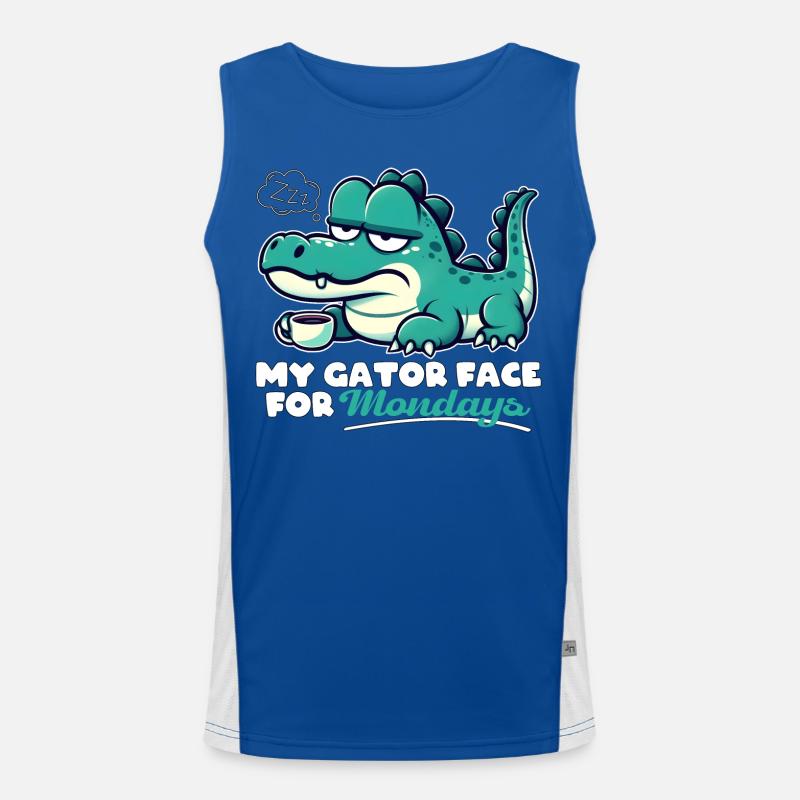 MON VISAGE D’ALLIGATOR POUR LES LUNDIS Débardeur respirant contrasté Homme 