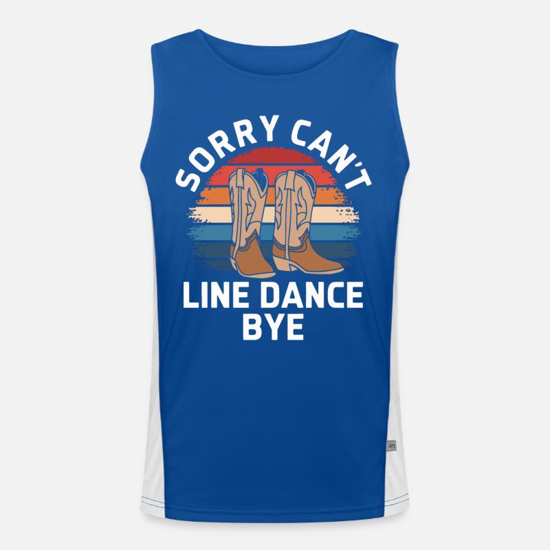 Line Dancing Tanzen Tänzer Funktionelles Kontrast-Tank Top für Männer 