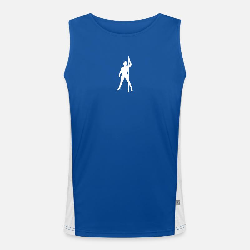 Männer Silhouette Pole Dance Exotischer Tanz Funktionelles Kontrast-Tank Top für Männer 