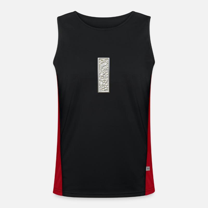 I, letter, letter I, initial, initial I, monogram, Men's Functional Contrast Tank Top 