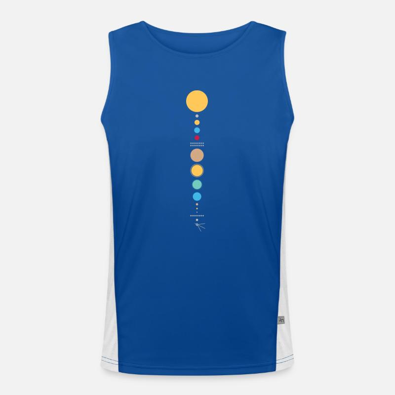 Sonnensystem Funktionelles Kontrast-Tank Top für Männer 