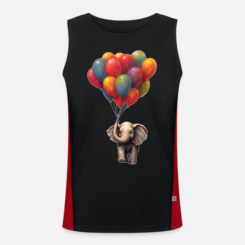 Eléphant avec ballon Débardeur respirant contrasté Homme 