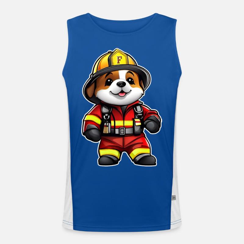 Chien mignon de pompiers Débardeur respirant contrasté Homme 