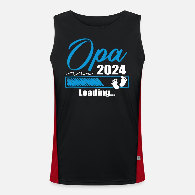 Werdender Opa 2024 Opa loading Geschenk Männer Funktionelles Kontrast-Tank Top für Männer 