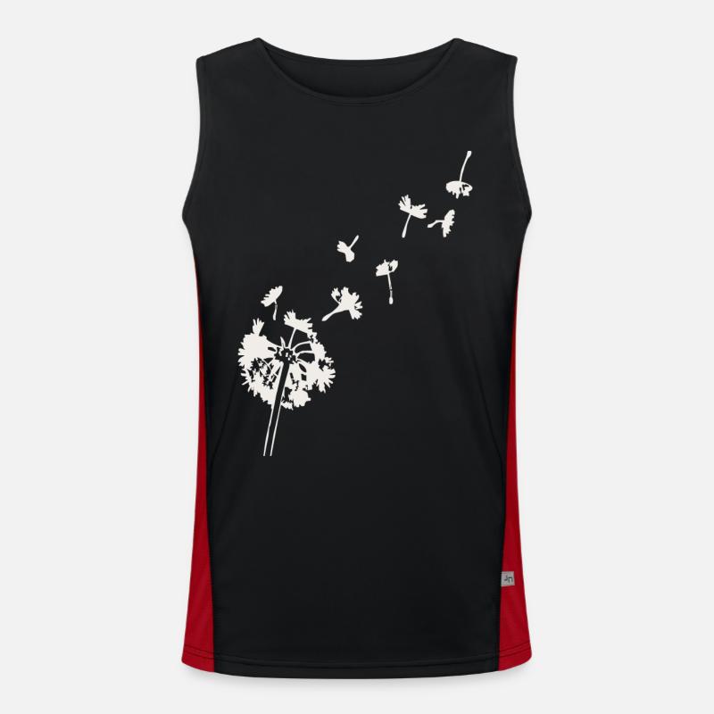 Pusteblume Funktionelles Kontrast-Tank Top für Männer 