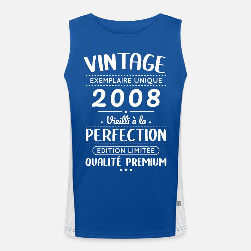2008 – Vintage – Perfekt gereift Funktionelles Kontrast-Tank Top für Männer 
