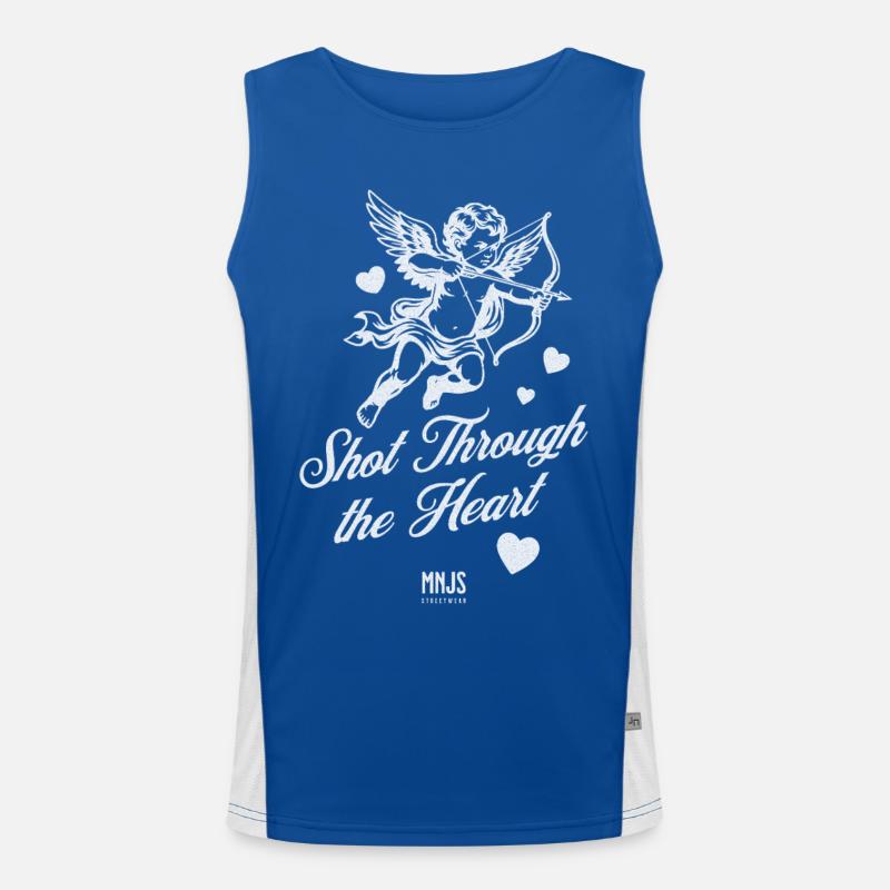 Heart Shot from Cupid Men's Functional Contrast Tank Top 