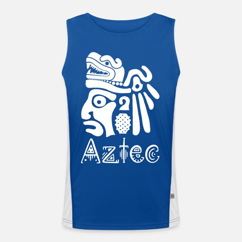 Aztec Warrior (White) Men's Functional Contrast Tank Top 