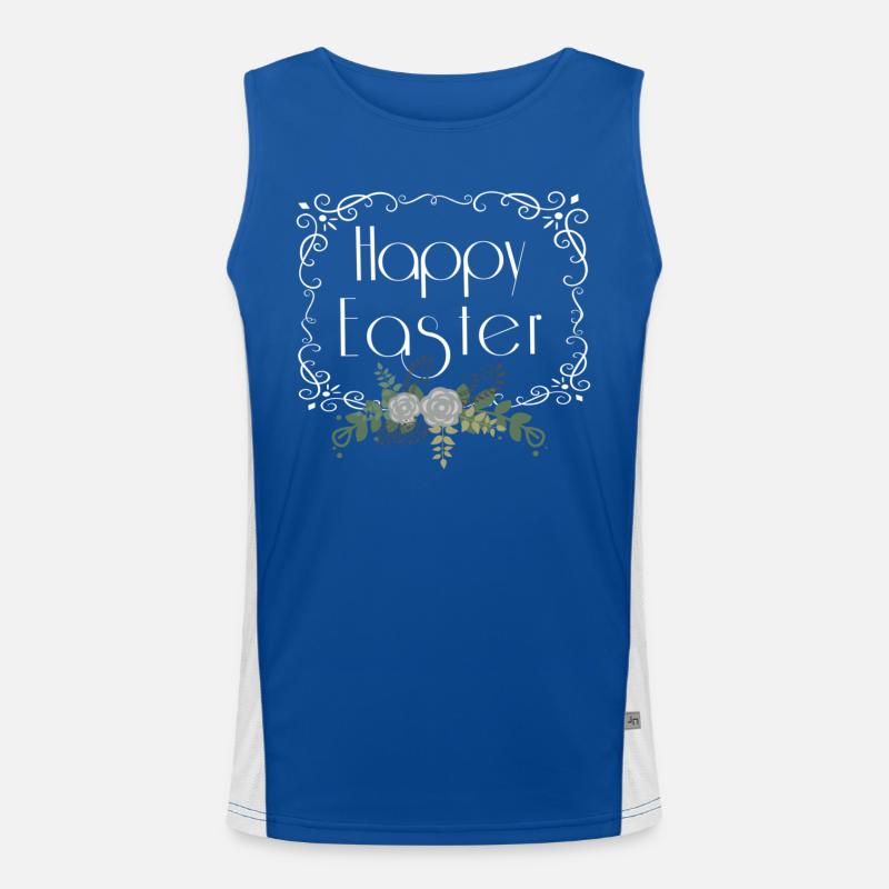 Happy Easter Funktionelles Kontrast-Tank Top für Männer 