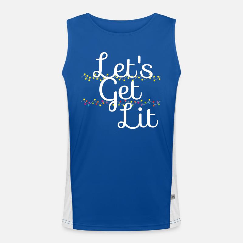 Let's get lit Men's Functional Contrast Tank Top 