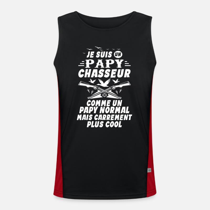 Un Papy Chasseur comme un Papy Normal Cadeau Papy Débardeur respirant contrasté Homme 