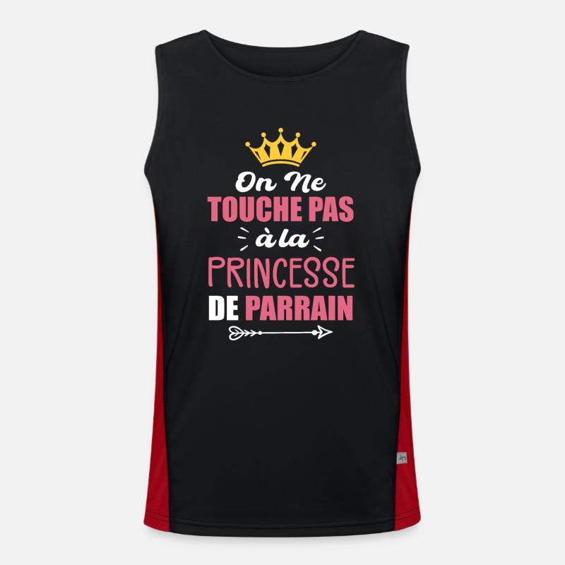 On Ne Touche Pas à la Princesse de Parrain Débardeur respirant contrasté Homme 