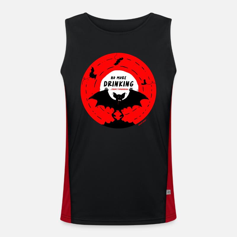 No more drinking Men's Functional Contrast Tank Top 