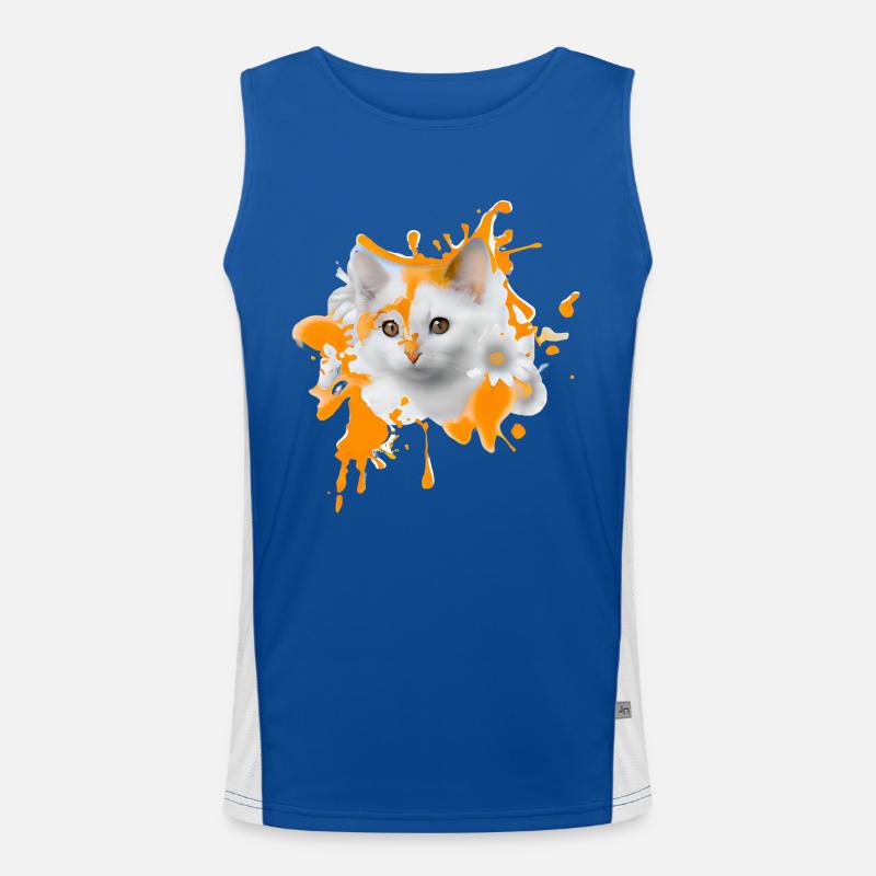Chat fleuri Débardeur respirant contrasté Homme 