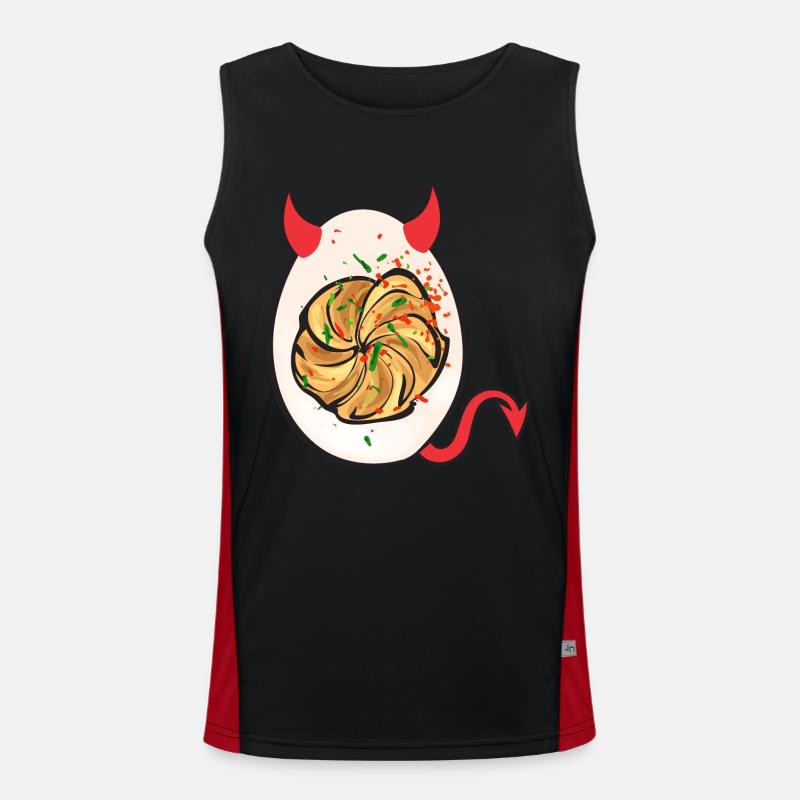 Stuffed Eggs Deviled Eggs - Men's Functional Contrast Tank Top  - black/red