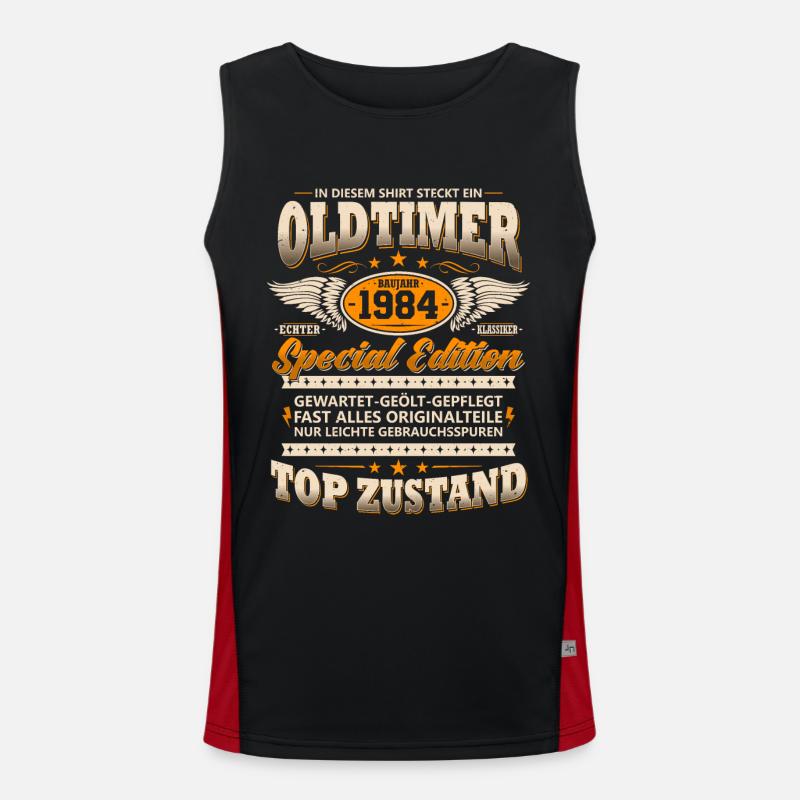 Baujahr 1984 - In diesem Shirt steckt ein Oldtimer Funktionelles Kontrast-Tank Top für Männer 