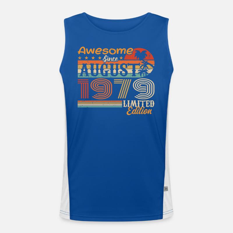 1979 August Geschenkidee August 1979 Funktionelles Kontrast-Tank Top für Männer 