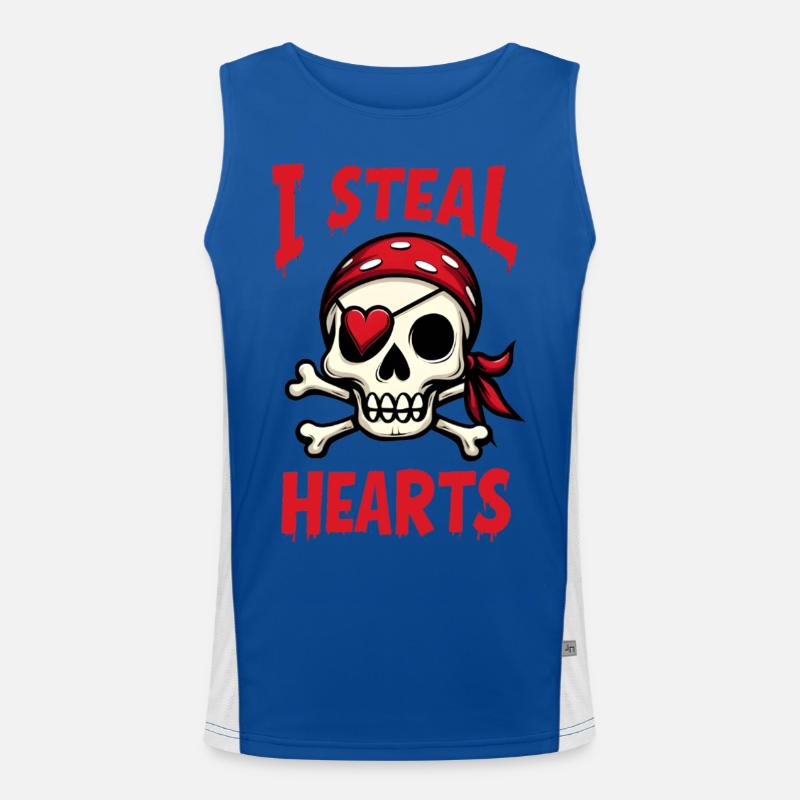Crâne de pirate Débardeur respirant contrasté Homme 