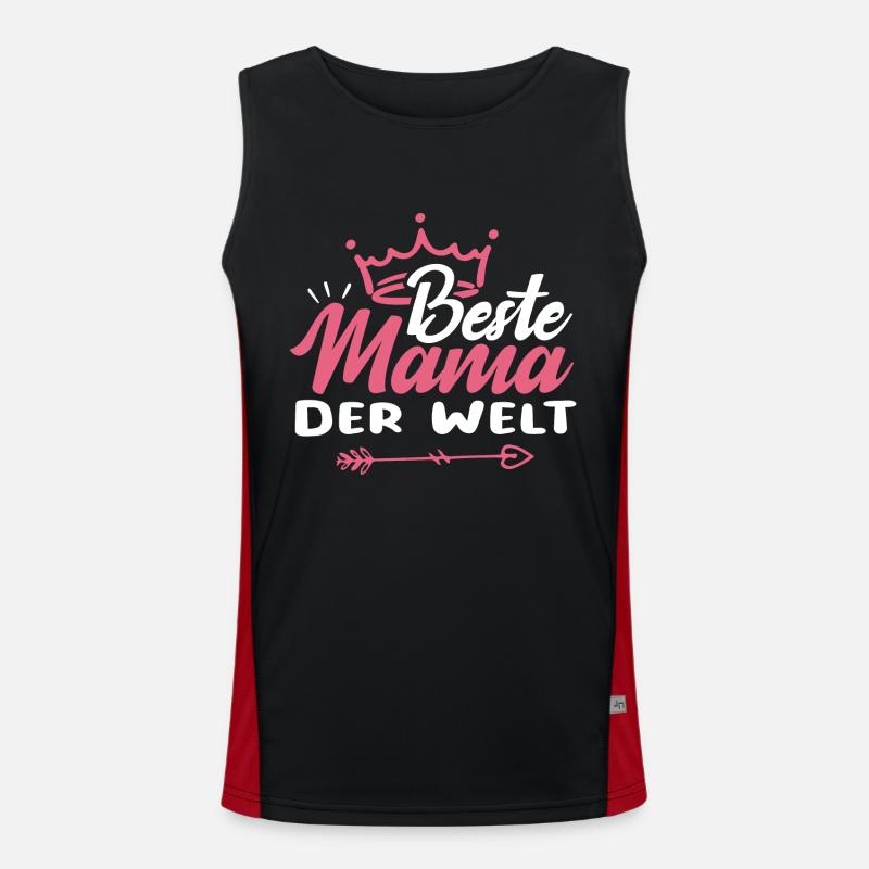 Beste Mama der Welt Funktionelles Kontrast-Tank Top für Männer 