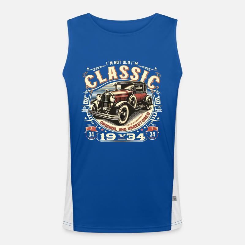 90. Geburtstag Oldtimer 1934 NOT OLD CLASSIC Funktionelles Kontrast-Tank Top für Männer 