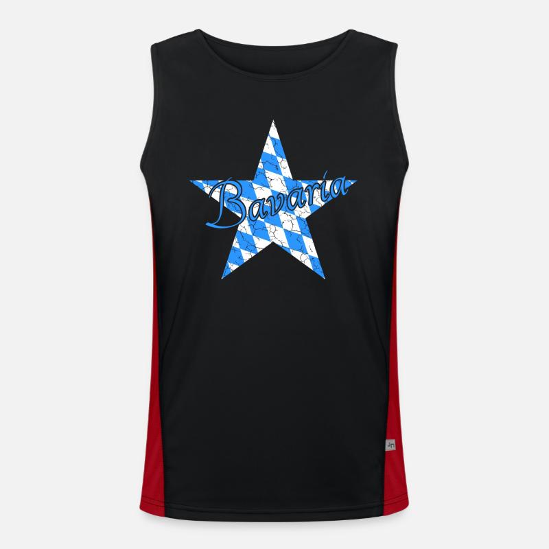 Bavaria Bayern Funktionelles Kontrast-Tank Top für Männer 