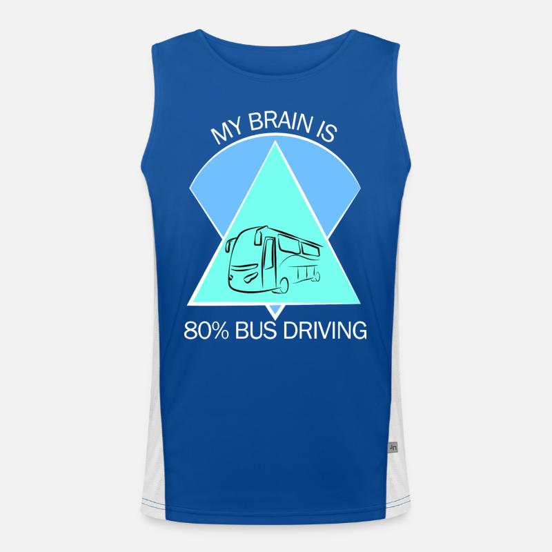 Bus Bus Driver School Bus Bus Bus Driver Men's Functional Contrast Tank Top 