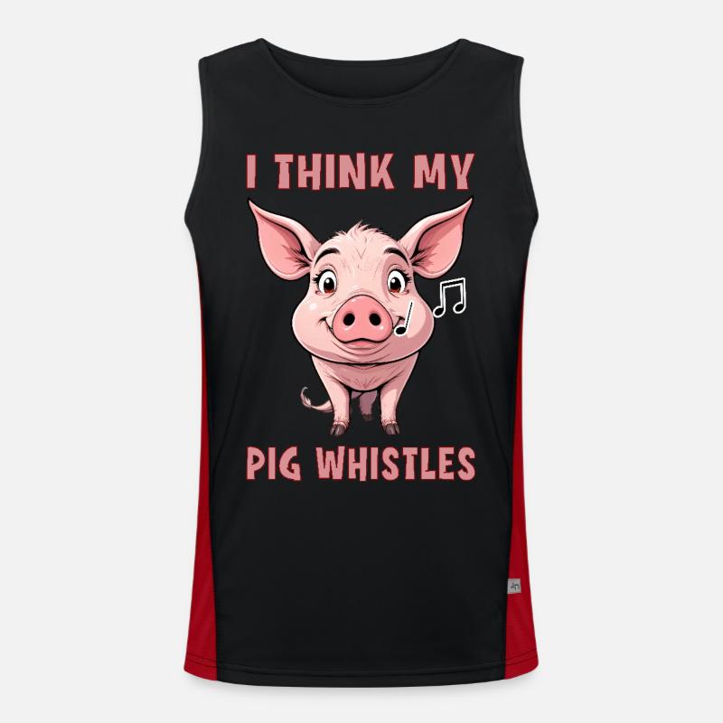 Je pense que mon cochon siffle Débardeur respirant contrasté Homme 