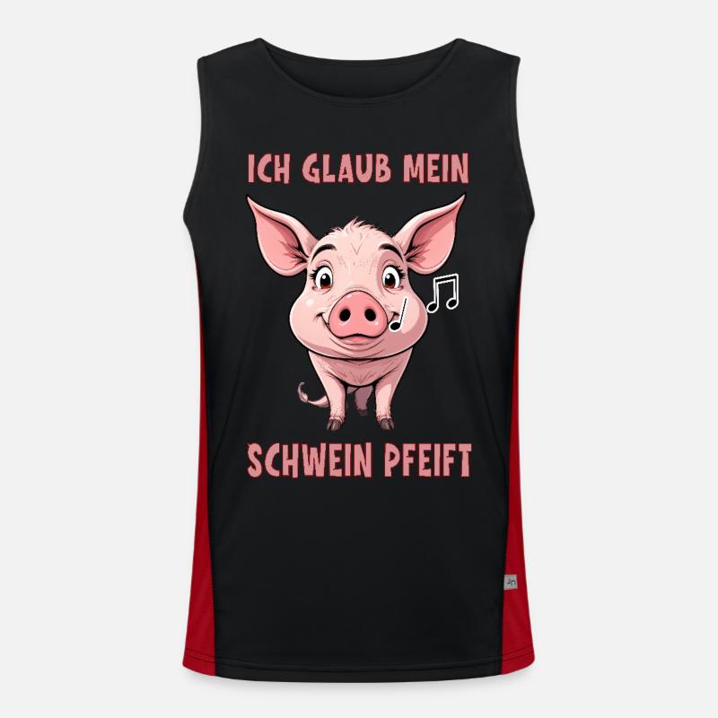 Je pense que mon cochon siffle Débardeur respirant contrasté Homme 