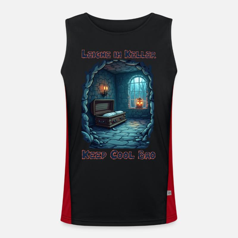 Leiche im Keller - Keep cool Bro Funktionelles Kontrast-Tank Top für Männer 