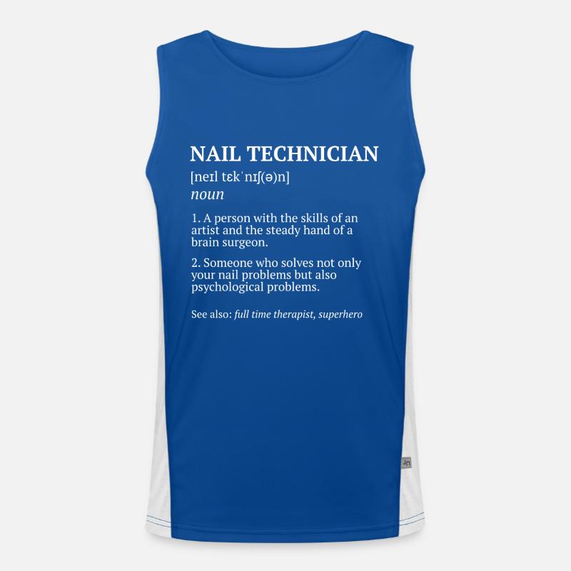 Manucure Technicienne Ongles Salon de Nail Débardeur respirant contrasté Homme 