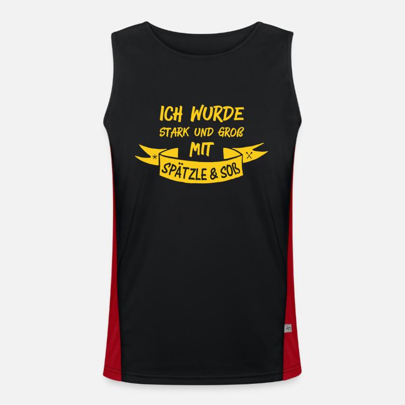 SPÄTZLE & SOß Funktionelles Kontrast-Tank Top für Männer 