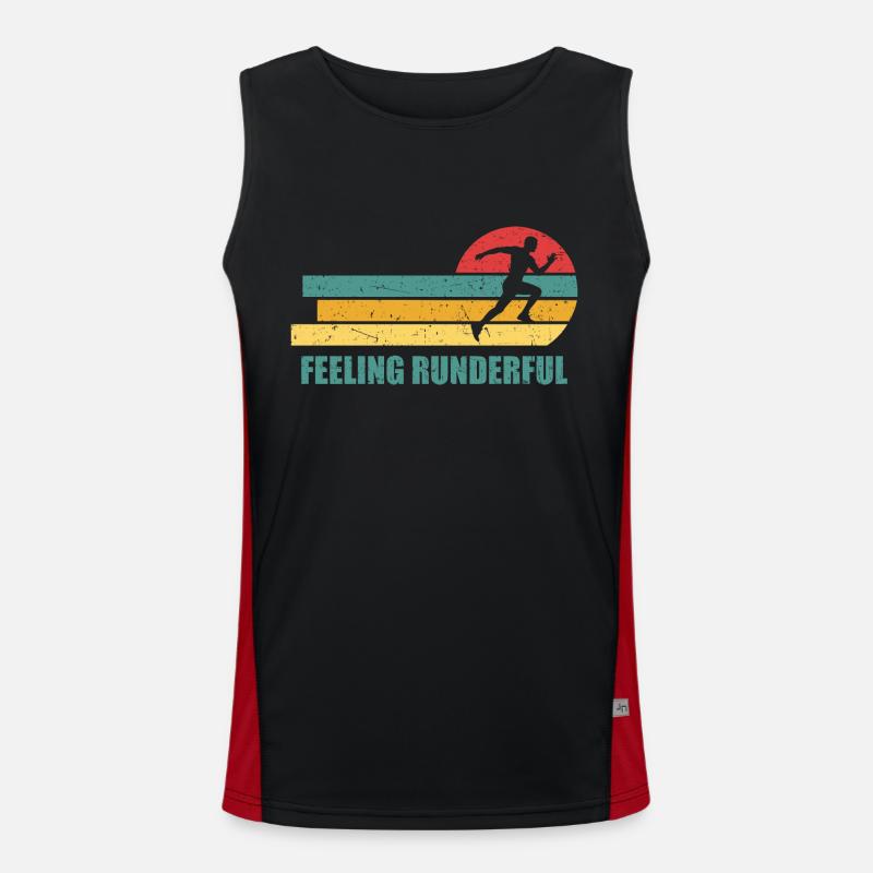 Runner Marathon Running is great Men's Functional Contrast Tank Top 