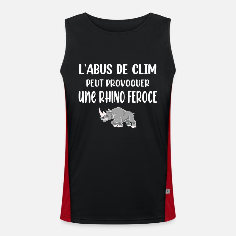 L'abus de clim peut provoquer une rhino féroce Débardeur respirant contrasté Homme 