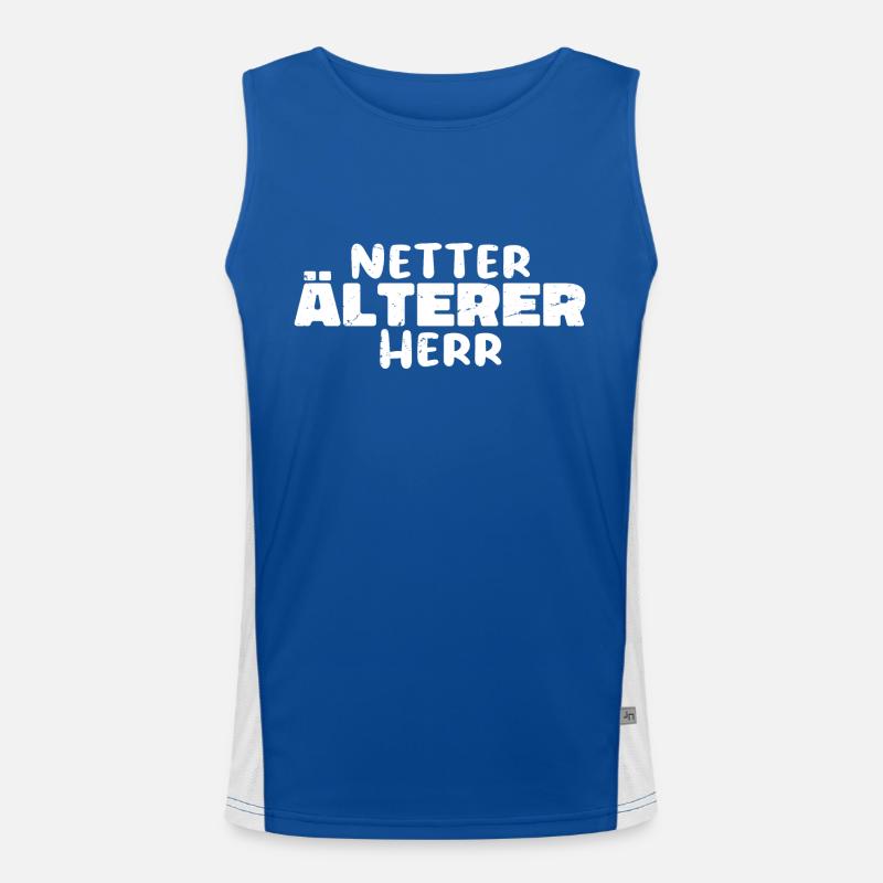 Netter Älterer Herr Funktionelles Kontrast-Tank Top für Männer 