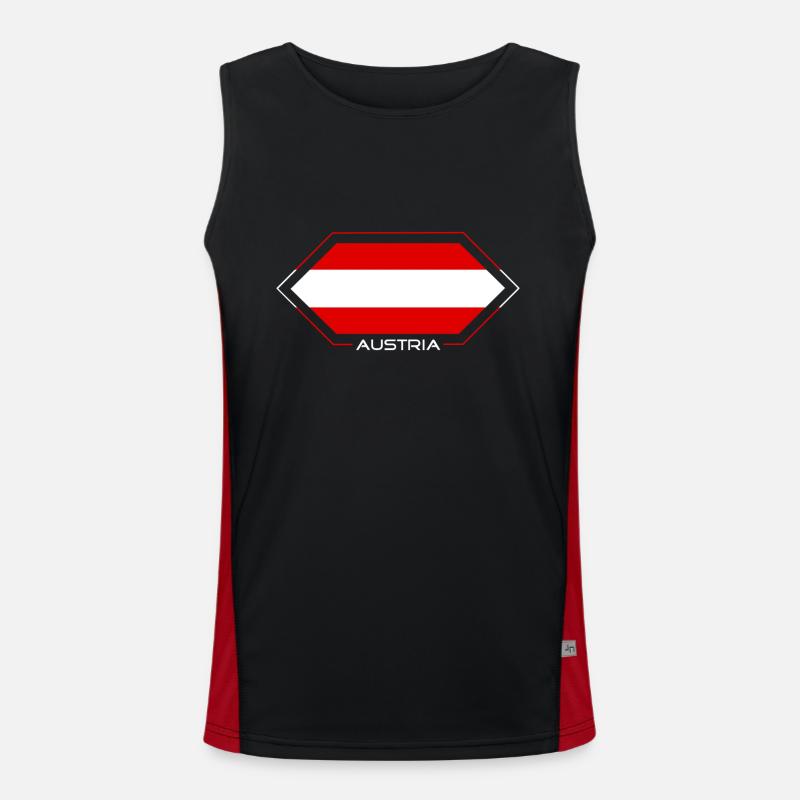Austria Österreich Funktionelles Kontrast-Tank Top für Männer 