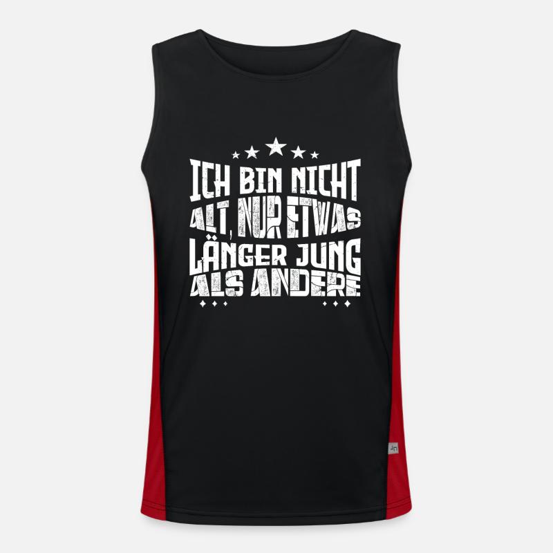 Ich bin nicht alt Funktionelles Kontrast-Tank Top für Männer 