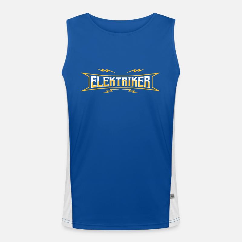 Electrician electrical engineer Strippenzieher Men's Functional Contrast Tank Top 