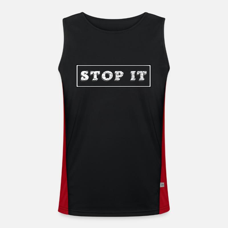 STOP IT Débardeur respirant contrasté Homme 
