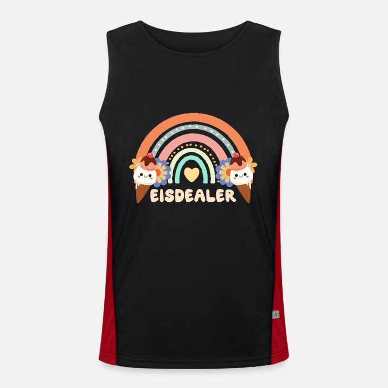 Eismann Eisverkäufer Eisdealer Funktionelles Kontrast-Tank Top für Männer 