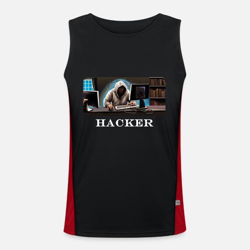 hacker Funktionelles Kontrast-Tank Top für Männer 