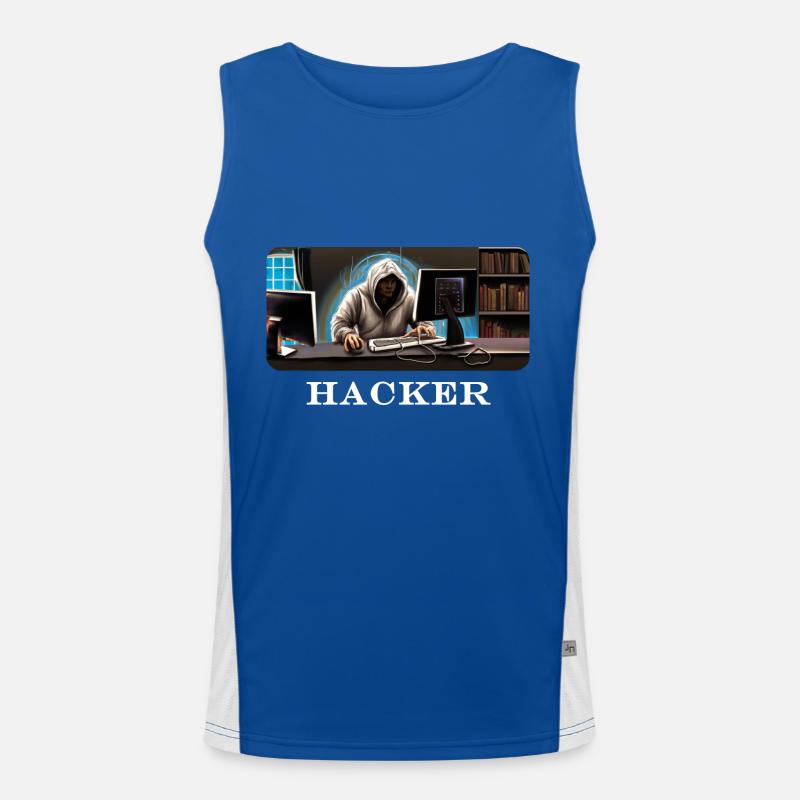 hacker Funktionelles Kontrast-Tank Top für Männer 