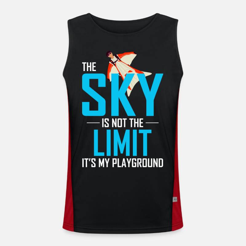 Wingsuit fliegen Base Jumping Fallschirmspringen Wingsuiting Funktionelles Kontrast-Tank Top für Männer 