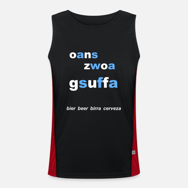 bayerischer Trinkspruch, Bierzelt Funktionelles Kontrast-Tank Top für Männer 