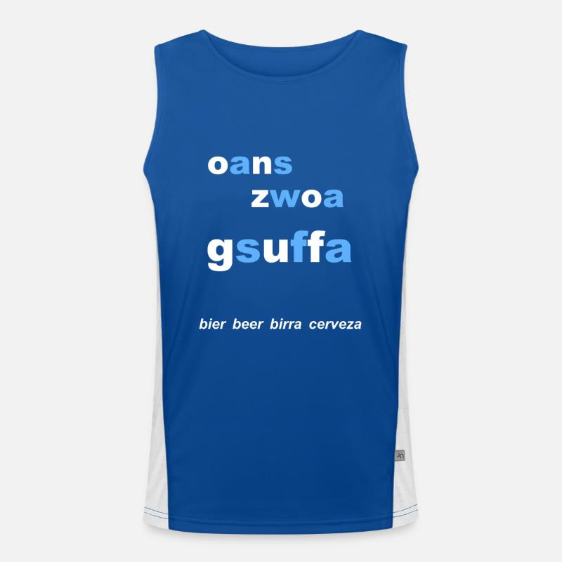 bayerischer Trinkspruch, Bierzelt Funktionelles Kontrast-Tank Top für Männer 