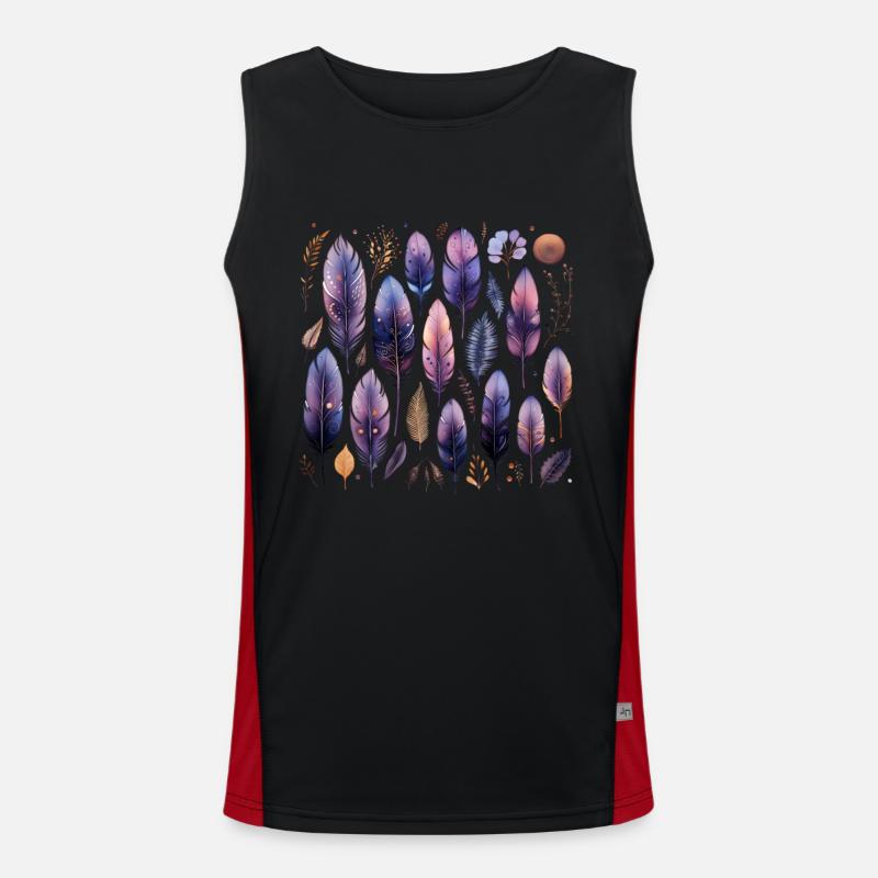 Colorful Feathers Men's Functional Contrast Tank Top 