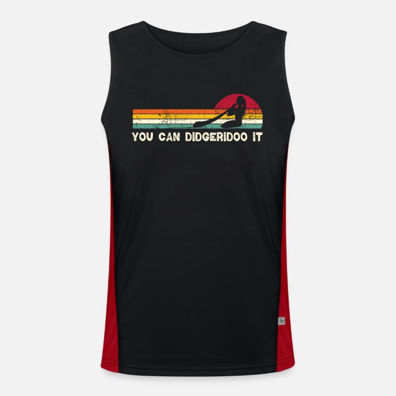 You can didgeridoo it Funktionelles Kontrast-Tank Top für Männer 