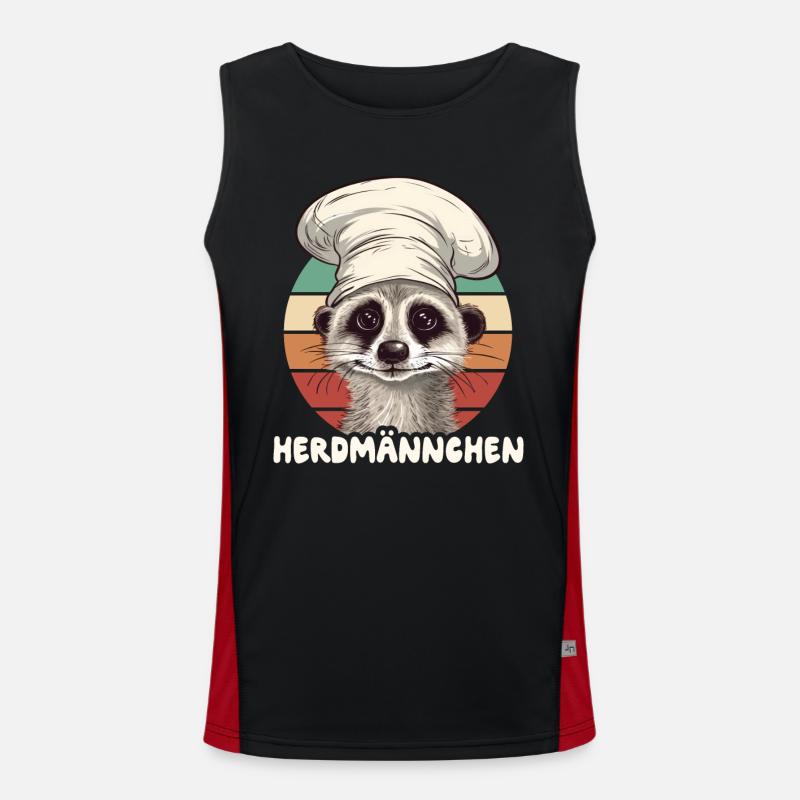 Herdmännchen Erdmännchen Koch Funktionelles Kontrast-Tank Top für Männer 