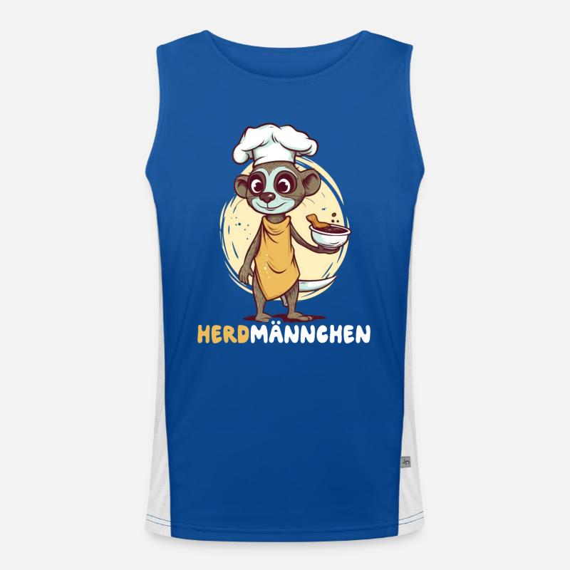 Herdmännchen Erdmännchen Koch Funktionelles Kontrast-Tank Top für Männer 