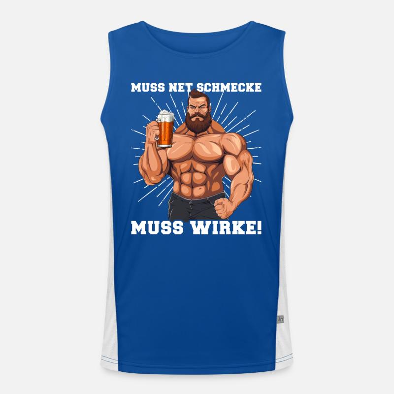 Bodybuilder doit goûter net doit travailler Débardeur respirant contrasté Homme 