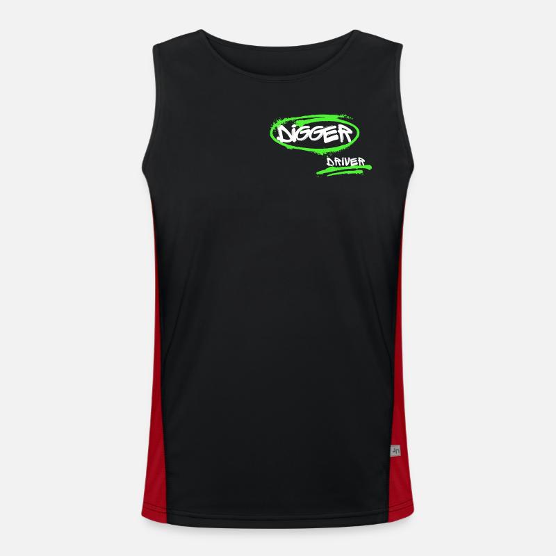 DIGGER DRIVER 1 Funktionelles Kontrast-Tank Top für Männer 